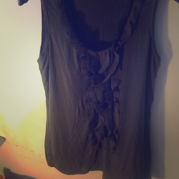 Ruffled front tank top