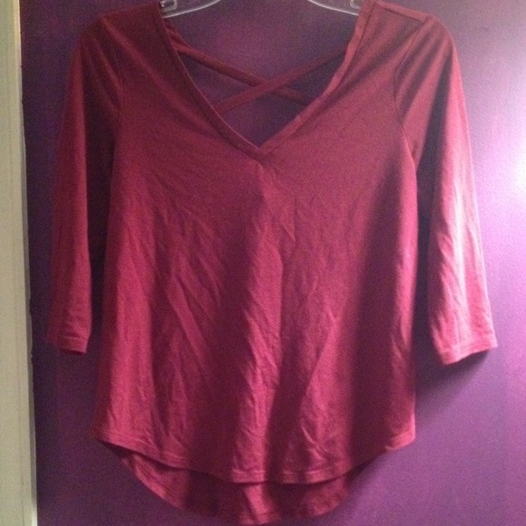 AE cross string back blouse