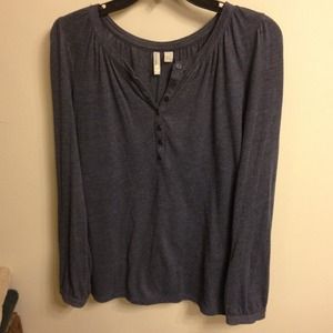 Navy blue long sleeve top