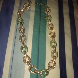 Gold with green stones neckless