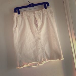 American eagle white denim skirt