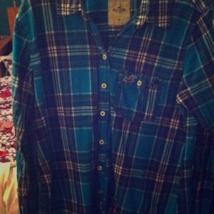 A plaid holliester shirt