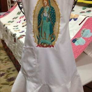 Embroidered Lady Guadalupe apron