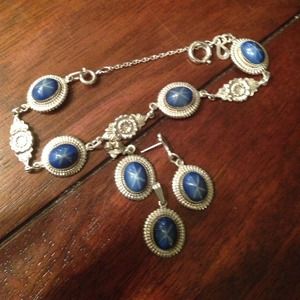 Costume jewelry Star Sapphire Set