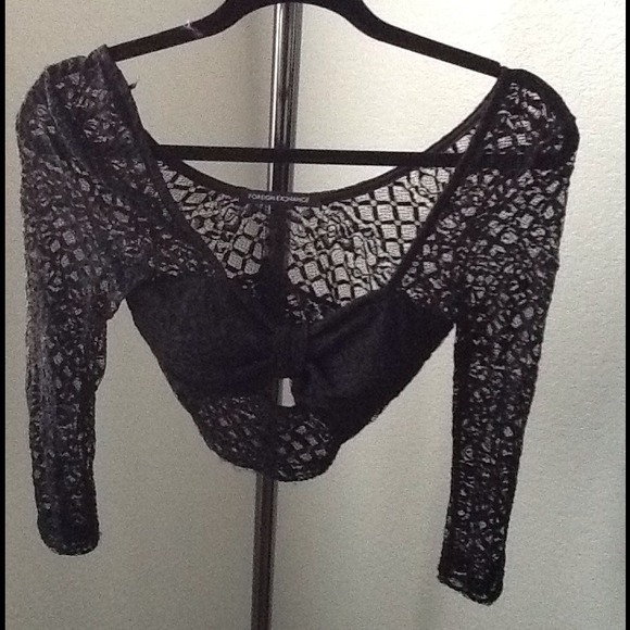 Foreign Exchange lace crop top