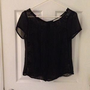Black Lace/Transparent Shirt