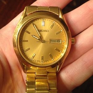Gold Plated men's  Seiko Watch