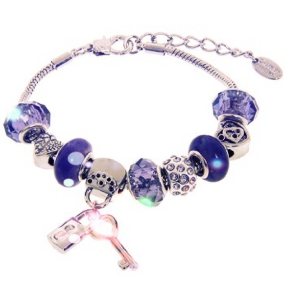 NWT Sterling Silver & Amethyst Charm Bracelet - Picture 2 of 4