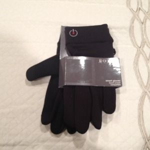 Black Smart Gloves for man touch screen .