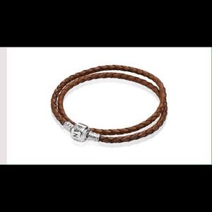 Pandora leather charm bracelet