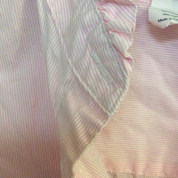 Pink JCrew Button Up With Ruffled Sleeves & Collar - Picture 3 of 4