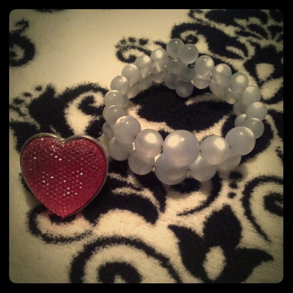 Strechy hear ring& bracelet TRADE BUNDLE - Picture 1 of 1