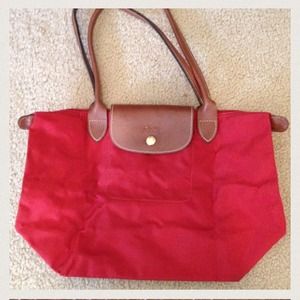 Medium red authentic longchamp