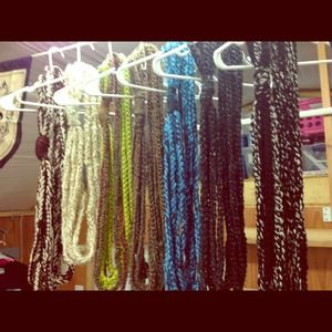 Handmade crocheted designer infinity scarves