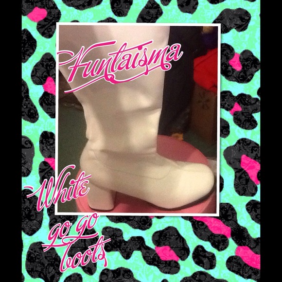 White go go boots
