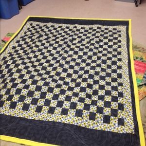 Homemade twin size quilt