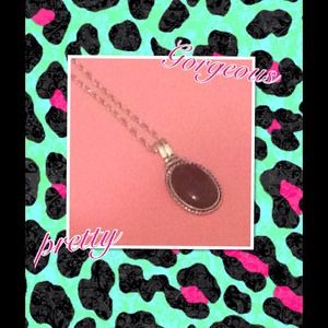 Black oval necklace