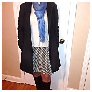 Classic Ann Taylor Herringbone Wool Skirt