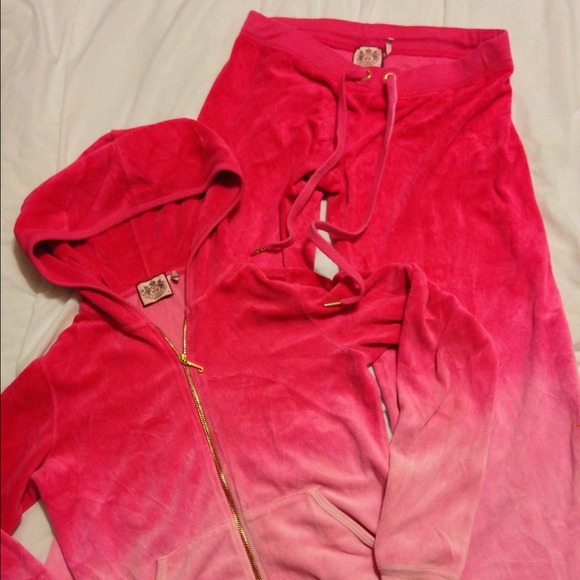 SOLD Auth Juicy Couture Velour Set Pink Size M