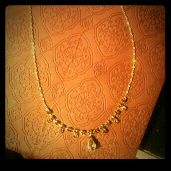 Coffee Brown Dainty Diamond Necklace