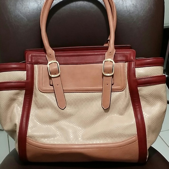 Handbag beige marron