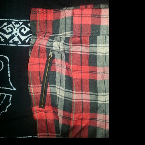 Plaid zipper pant - Picture 2 of 2