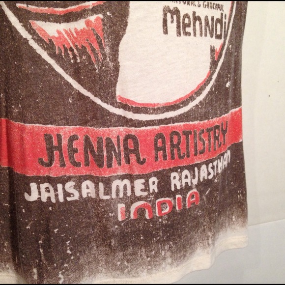 💖SOLD💖LUCKY BRAND - Vintage Indian T-Shirt - Picture 3 of 4