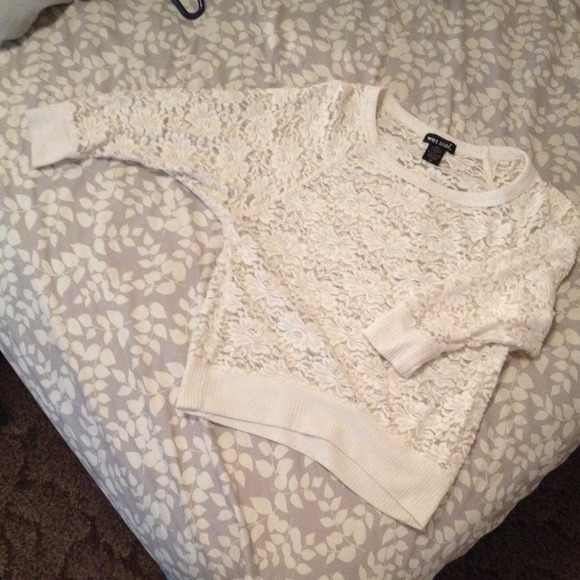 Sheer floral sweater!