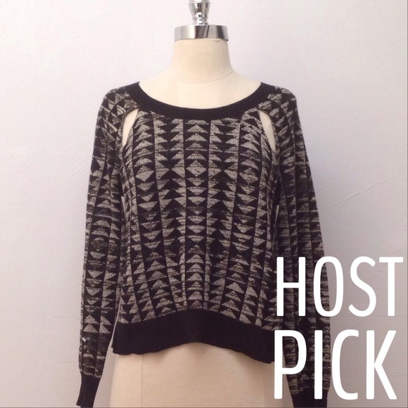 ❌Sold❌Viva Vena | Abstract Cropped Sweater