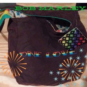 🌳🍄Bob Marley Slouch reversible Hobo Bag🍄🌳