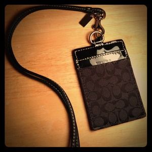 Authentic coach lanyard and ID holder