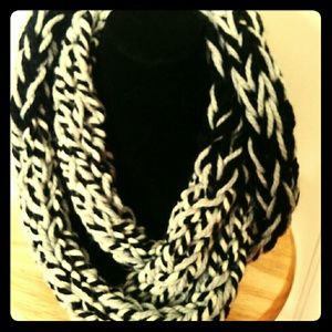 Black, White, & Gray infinity scarf