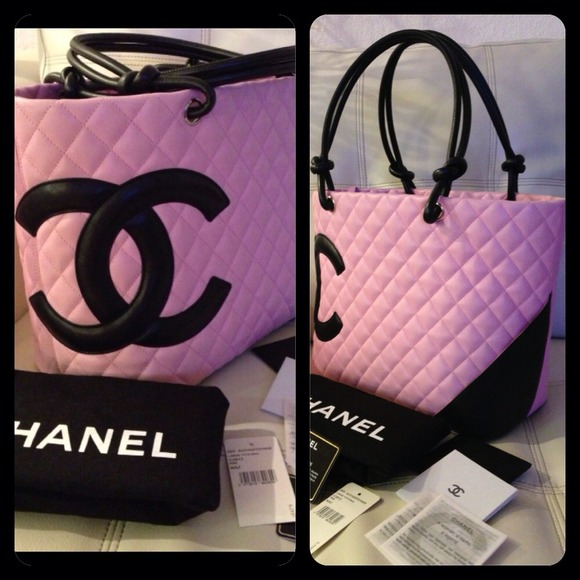 Chanel Cambon Tote - Pink/Black/SHW - Picture 2 of 4