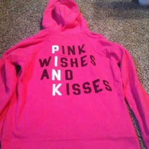 Pink victoria secert zip up hoodie