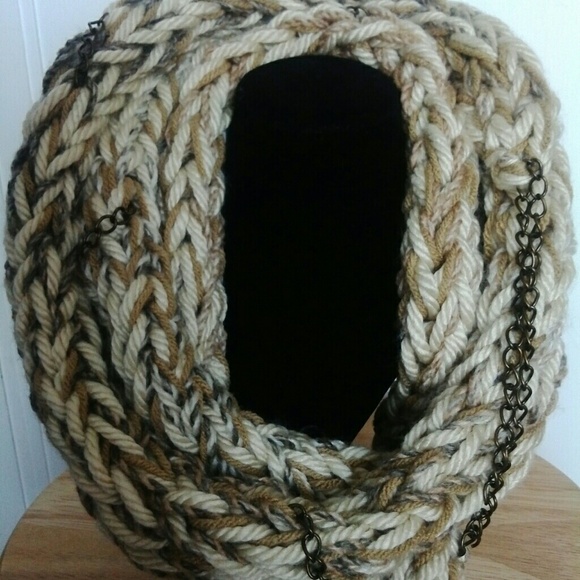 Beige infinity scarf