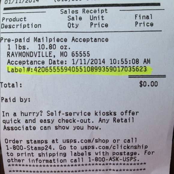 Here's your tracking love:)