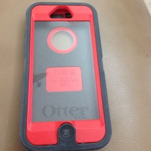 Red and charcoal grey otter box for IPhone 5 & 5S