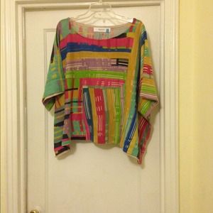 M/L Sparrow Anthropologie short sleeved loose top