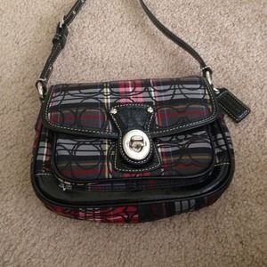 Coach tartan penny flap purse