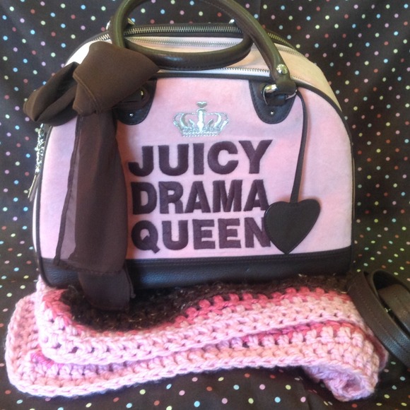 🐶👜 Juicy Couture small pink/brown pet carrier
