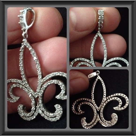 Spring Sale💎Fleur De Lis .925 Diamond Pendant