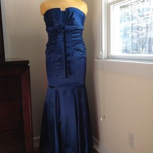 Blue prom or wedding dress.