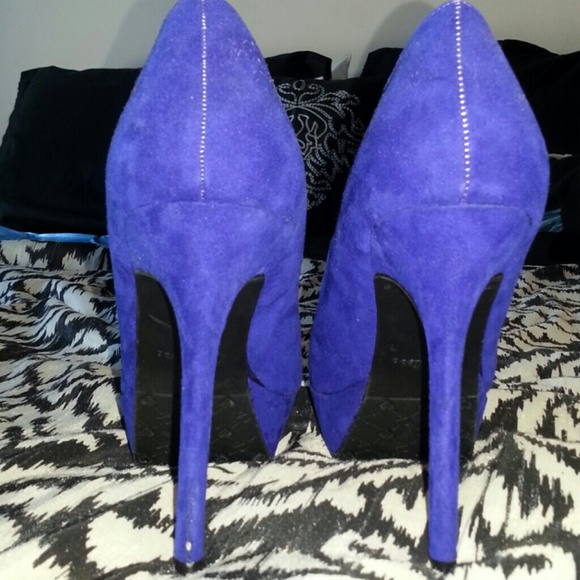 Velvety Blue Heels