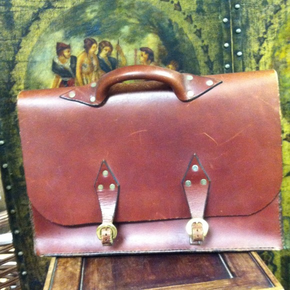 SOLD not on POSH leather & brass attaché.