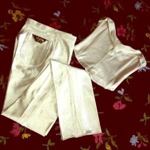 SALE! Original "bojeongles" lurex jeans & bustier!