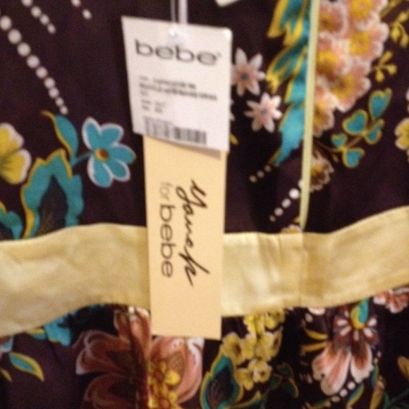 BRAND NEW XS BEBE RUFFLE HEM BAND DRESS - Picture 3 of 4