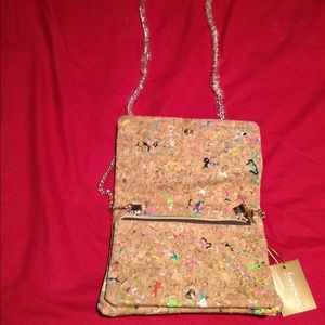 Paint splashed cork bag
