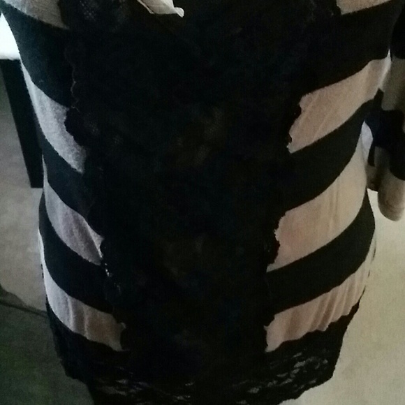 Black and taupe stripe shirt - Picture 3 of 4