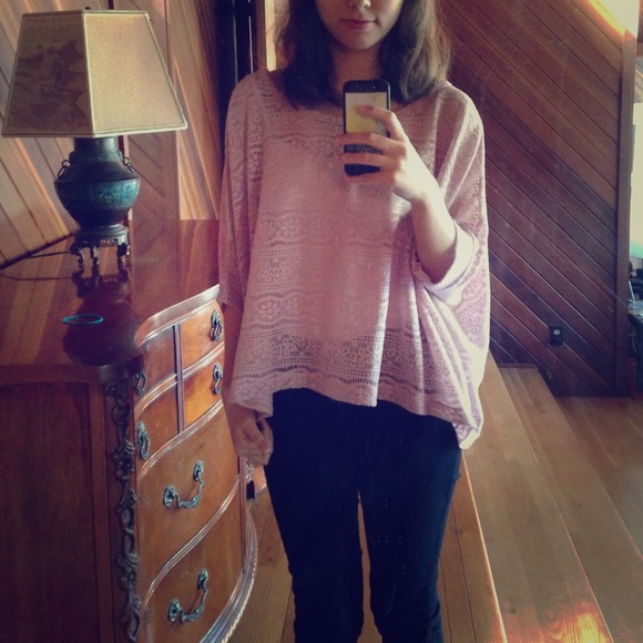 Over-sized poncho top