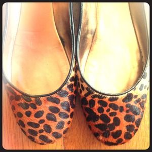 leopard animal print fur ballet flat skimmers 11